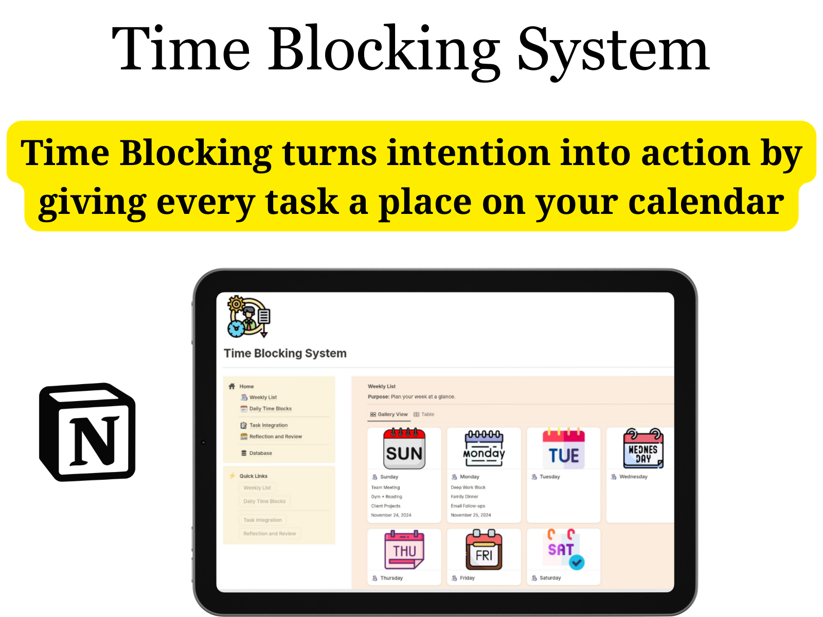 Time Blocking System